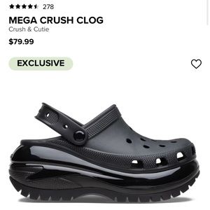 Crocs Mega Crush Cole in Black Men’s 6/ Women’s 8